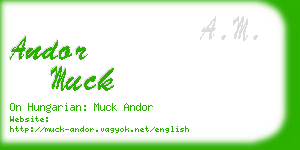 andor muck business card